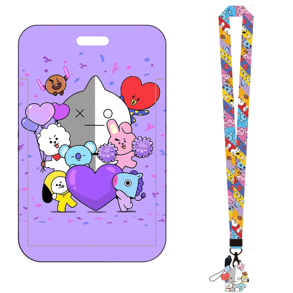 

Lanyard Tempat Kartu Lucu Kartun - Holder Kartu Pelajar, Kartu Bus, Hardcase Dorong Tarik, Gantungan Tali Panjang, Kotak Penyimpanan Kartu
