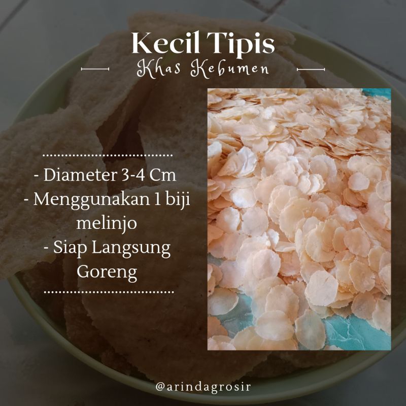 

Nycyta Home [1 Kg Full Kering] Emping Melinjo Mentah Original Super, Siap Goreng Ukuran 1Kg (1000G)