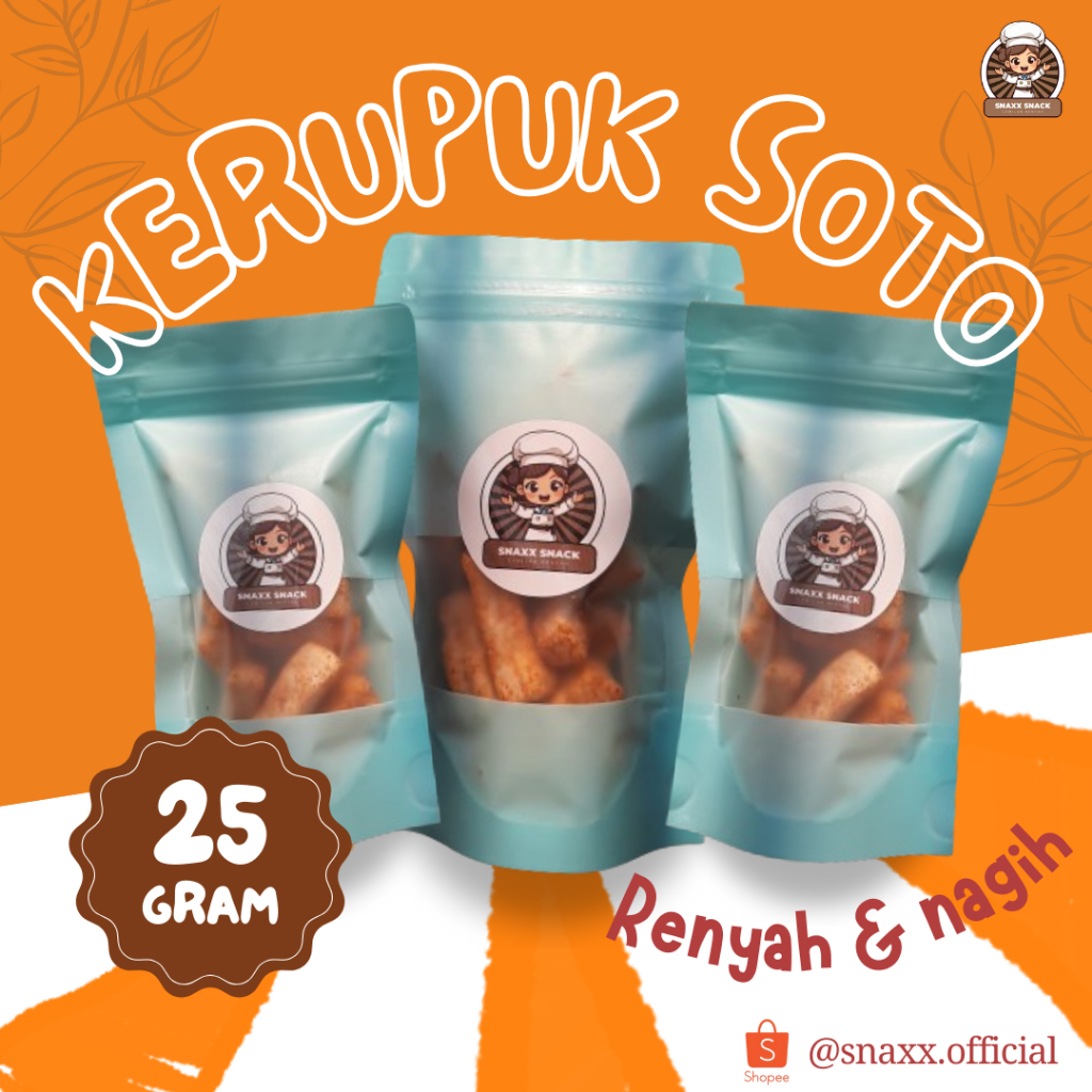 

SNAXX - Kerupuk Soto Varian Pedas Gurih