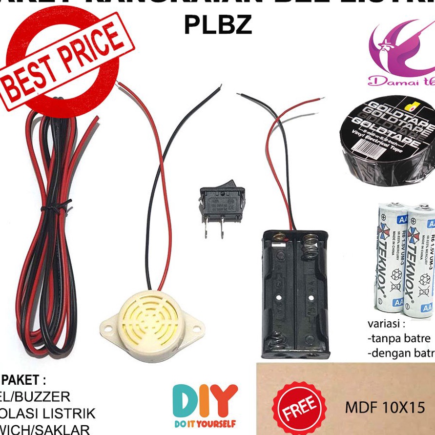 Gratis Rangkaian Bel Listrik  Buzzer Sederhana PLBZ  Praktek Prakarya Anak Sekolah