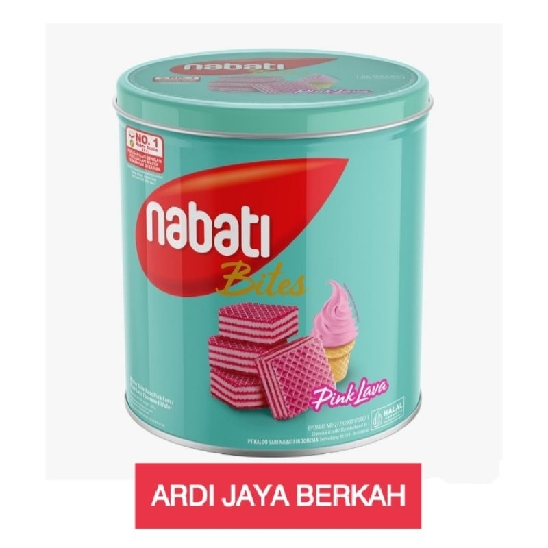 Nabati Bites Wafer Pink Lava Kaleng 287g