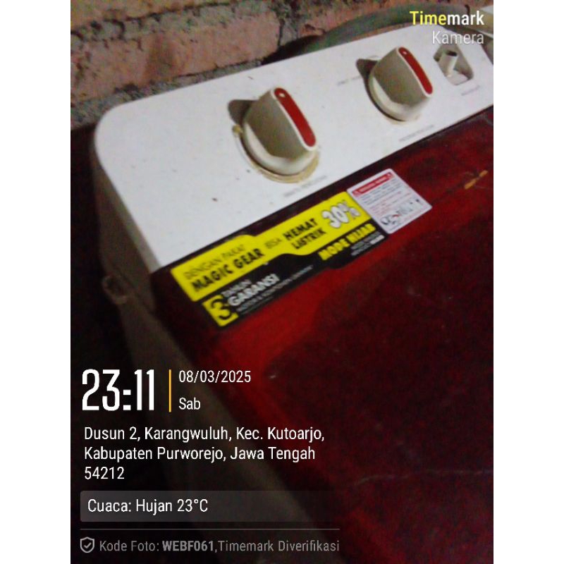 mesin cuci Polytron second