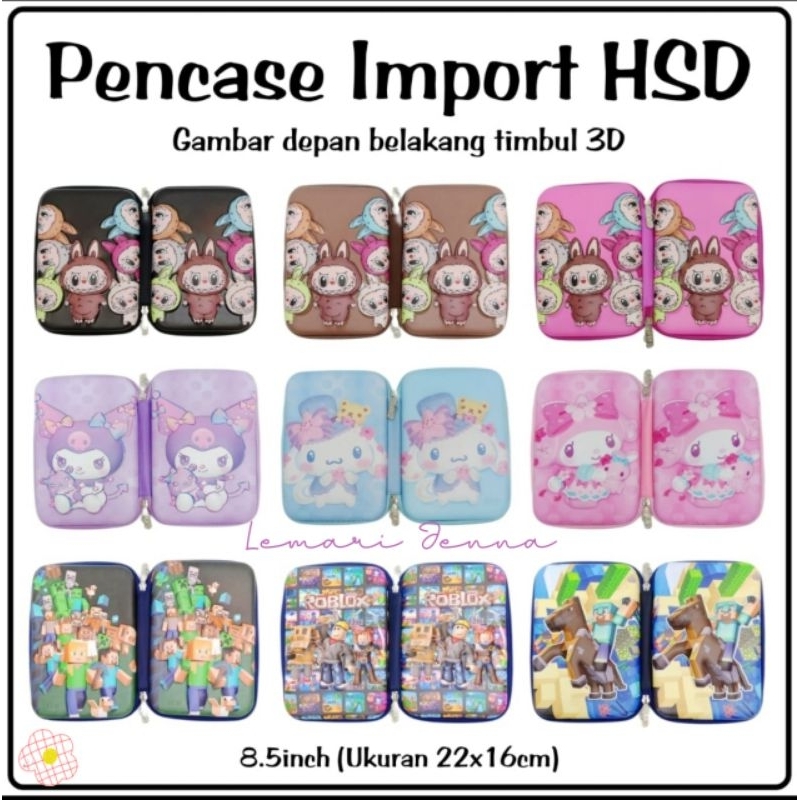 

Tempat Pensil/Pensil Case Large Timbul 3 Dimensi 1 Sisi dan 2 Sisi