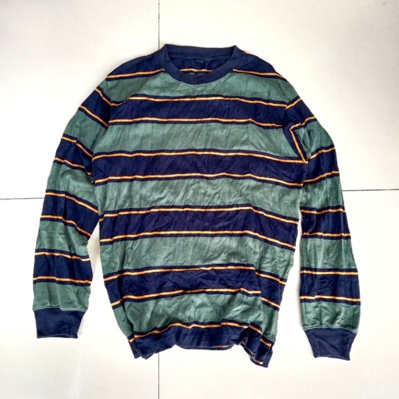 kaos Uniqlo salur stripe iqbal original