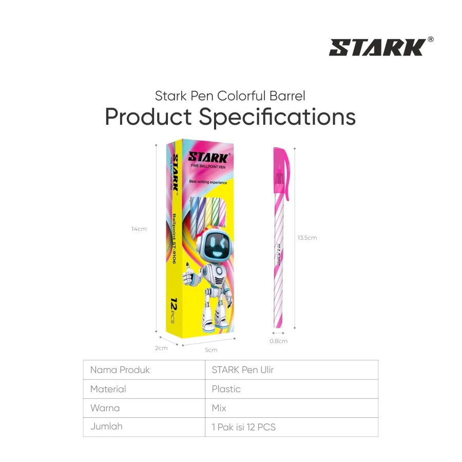 

✅ COD ✅ Pulpen STARK Maze 0.7mm BP-327 (1Pcs )