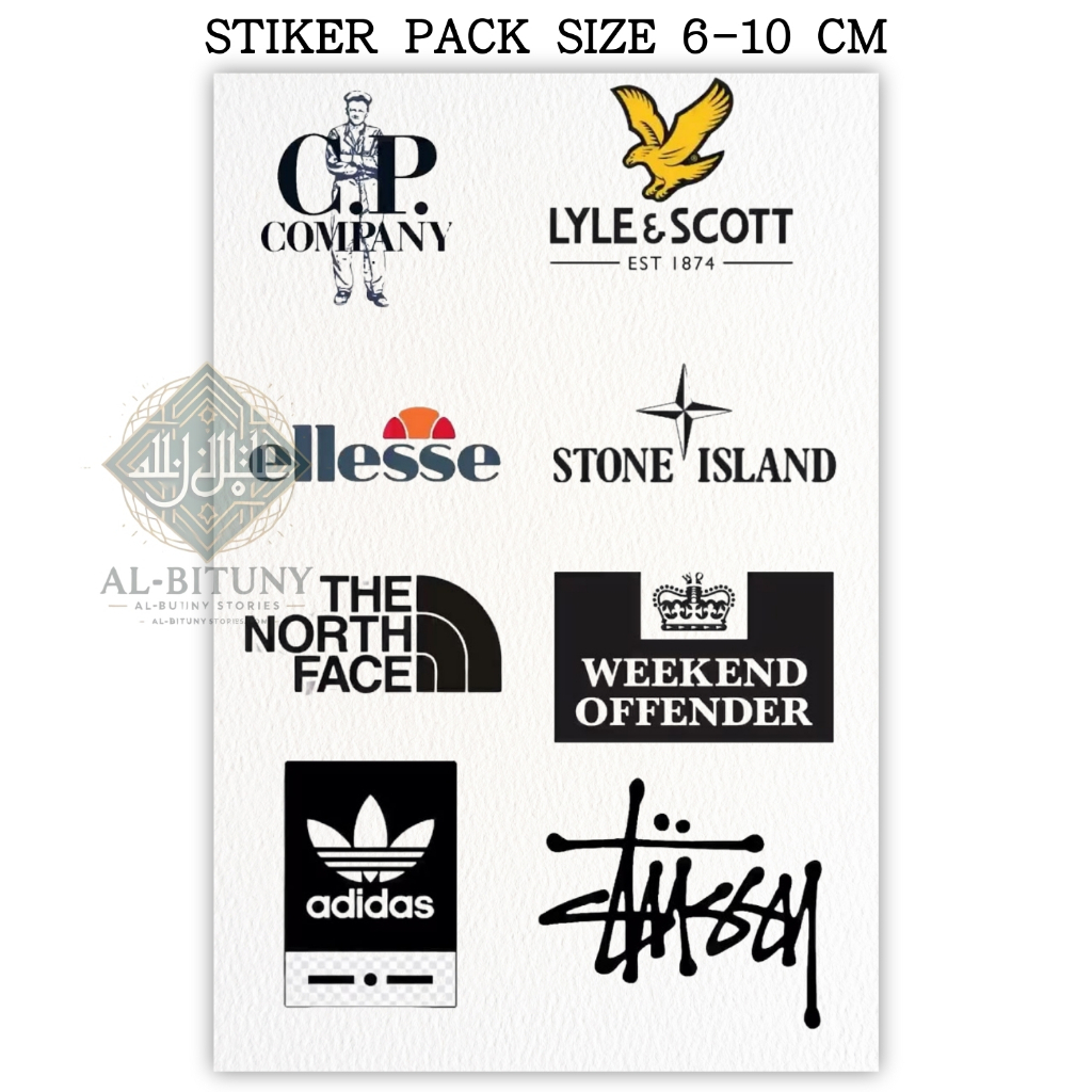

Sticker Pack Aesthetic Logo Brand 5 – Ukuran 6-8 cm | Stiker Waterproof & High Quality