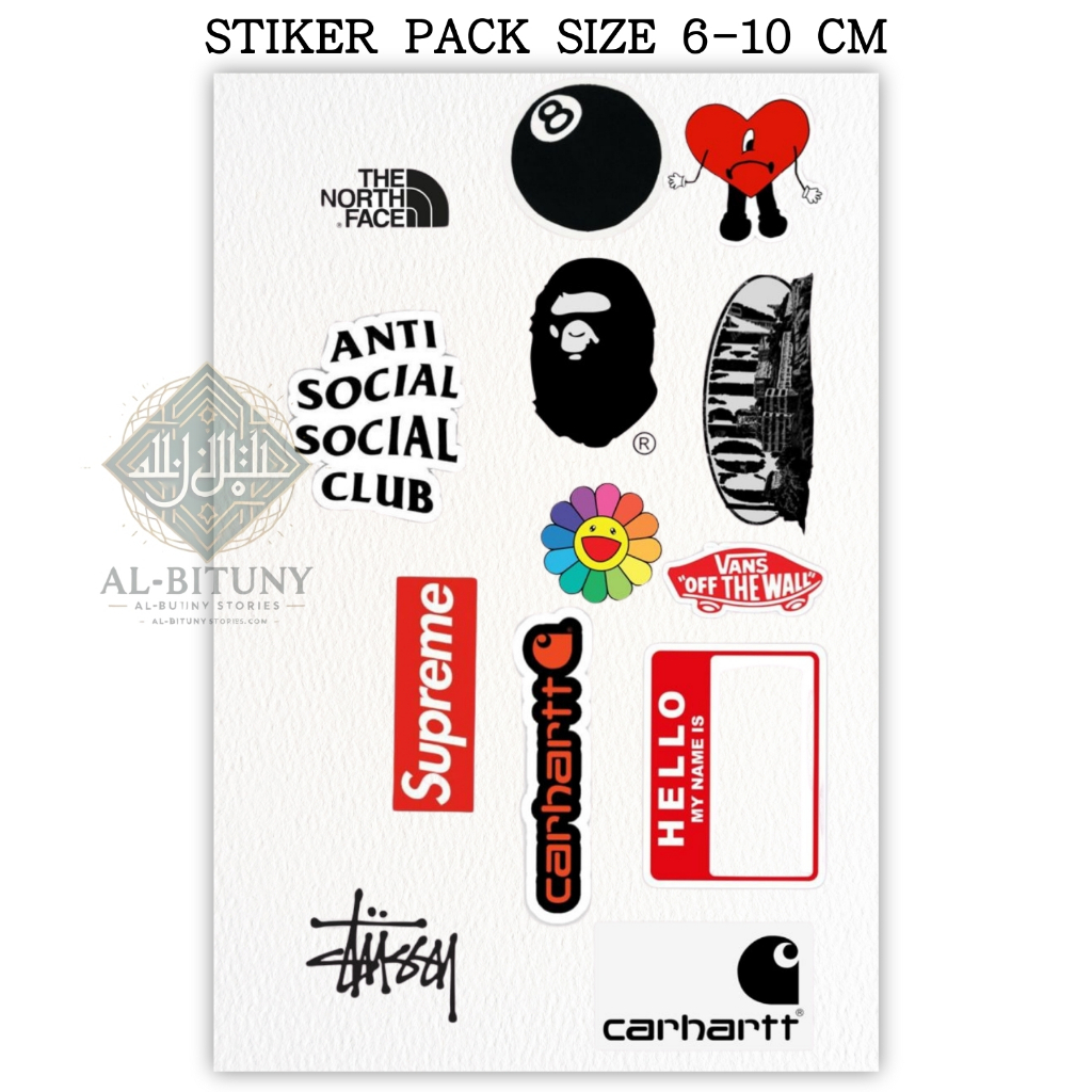 

Sticker Pack Aesthetic Brand 8 – Ukuran 6-8 cm | Stiker Waterproof & High Quality