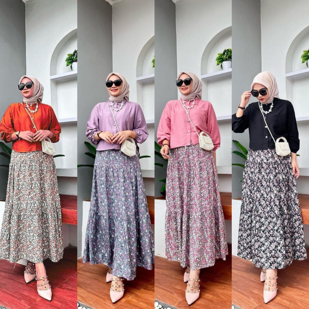 Vania set rok polo linen premium adam halus  SET ROK NEW PREMIUM VIRAL SETELAN ROK