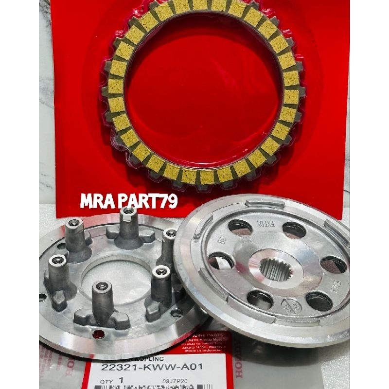 Rumah kampas kopling kaki 6 KWW+Kampas kopling KWW Revo fit injeksi Revo x injeksi Revo injeksi Blad