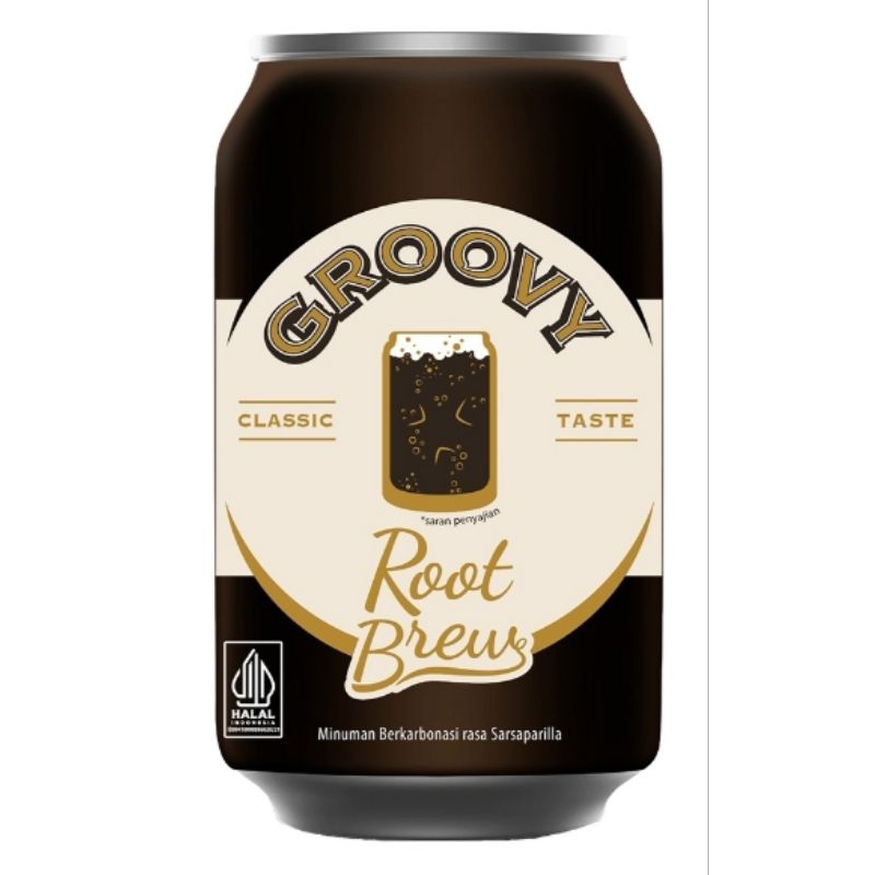 Groovy / Groovy Root Beer Minuman Soda Sarsaparilla 330 ml