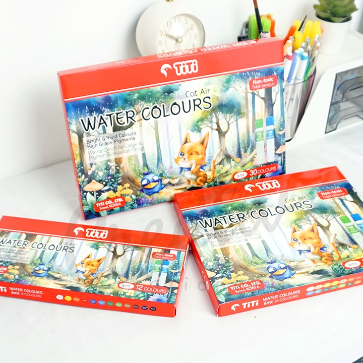 

Titi WaterColor 12 24 36 Warna Cat Air Set 6 ML TI-WC6