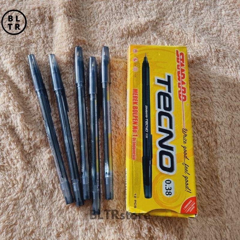 

PAK // BOLPOIN 0.38 TECNO STANDARD HITAM (0124PTSH) /PEN GEL/PULPEN GEL//NEW ORIGINAL/ASLI//