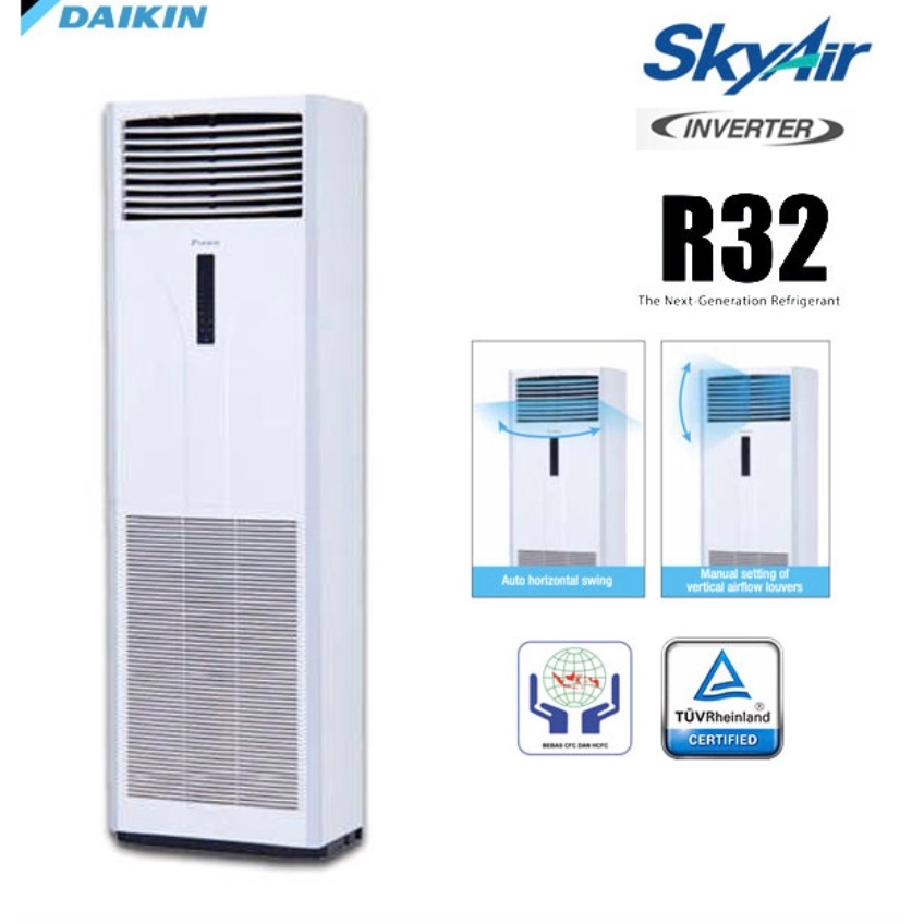 Daikin AC Floor Standing Skyair Inverter Malaysia 5 PK ( Remote Wireless ) ( 3 Phase ) - FVFC125AV14