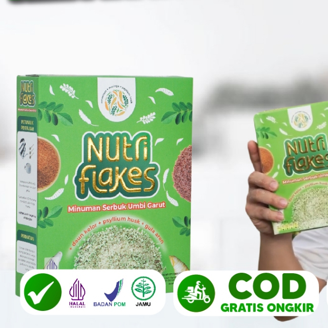 

Nutriflakes Sereal Asam Lambung Umbi Garut Atasi Magh Gerd Original 1 Box