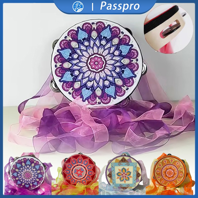 Tamborin Gereja Dengan Rumbai Alat Musik Tamborin 8inch Tamborine Gereja