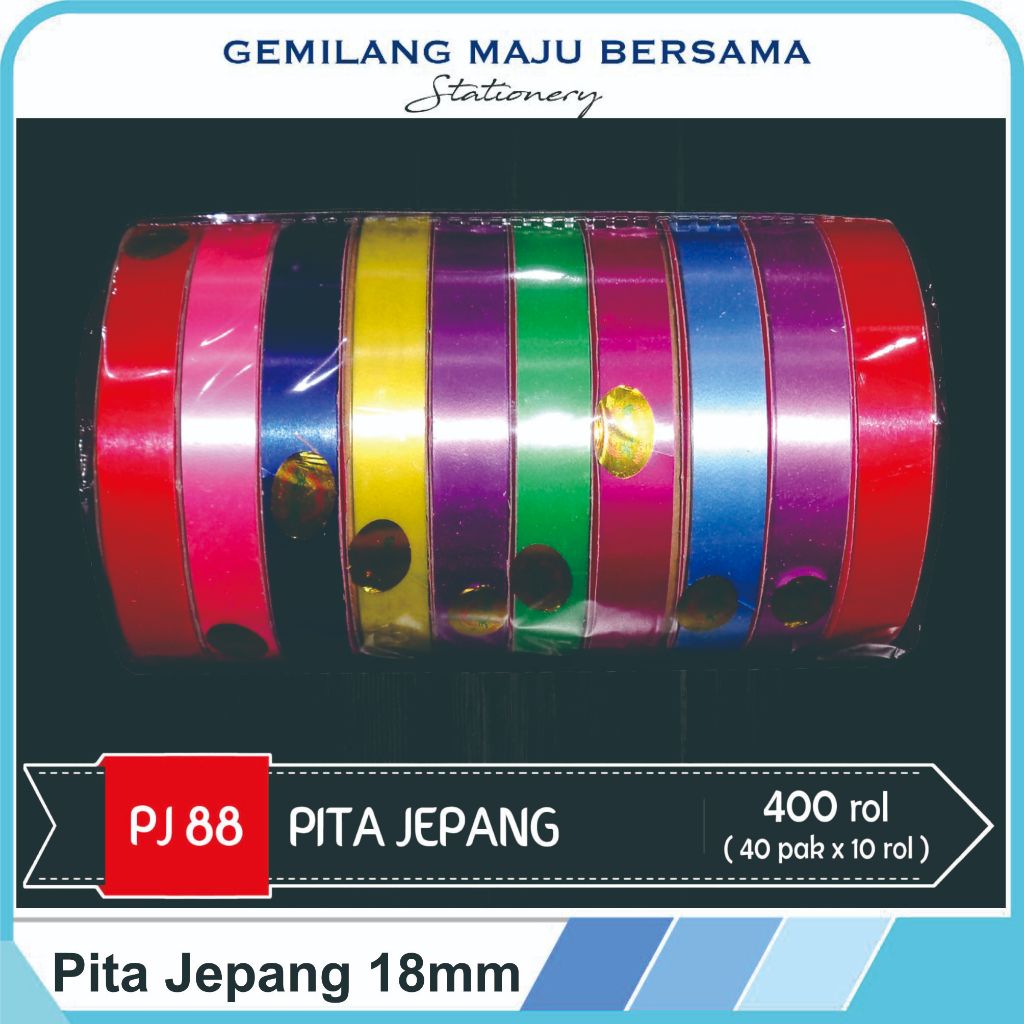 

Tali Pita Plastik Jepang 18 mm (Harga Per Pack Isi 10 Warna Campur)