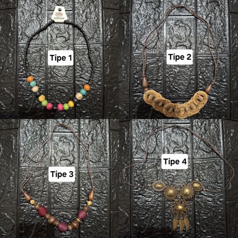 NECKLACE. Kalung Vintage, Kalung Retro, Kalung Bali, Kalung manik-manik, Kalung Tali, Kalung