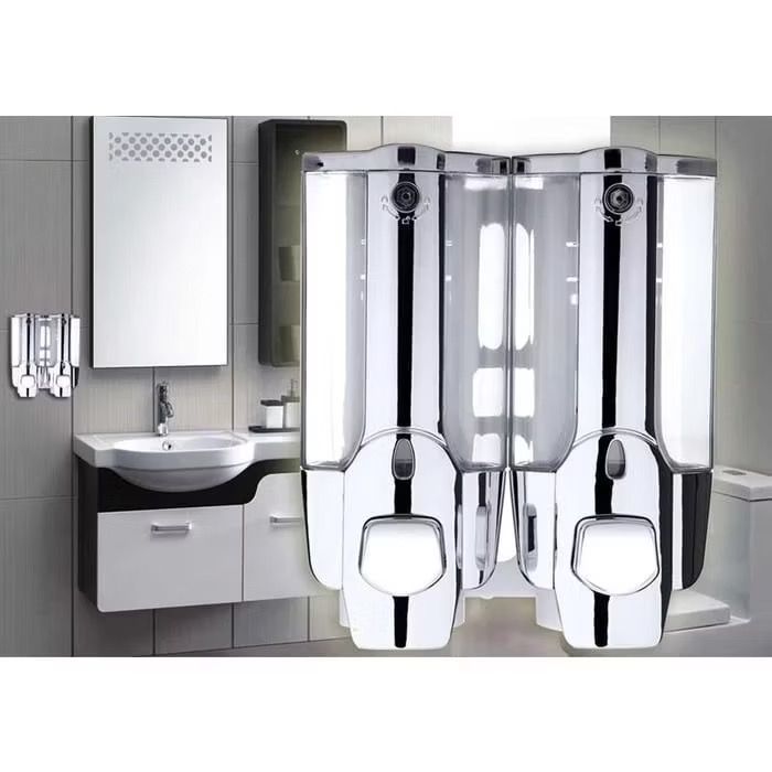 DISPENSER SABUN CAIR DAN SHAMPO 2 TABUNG