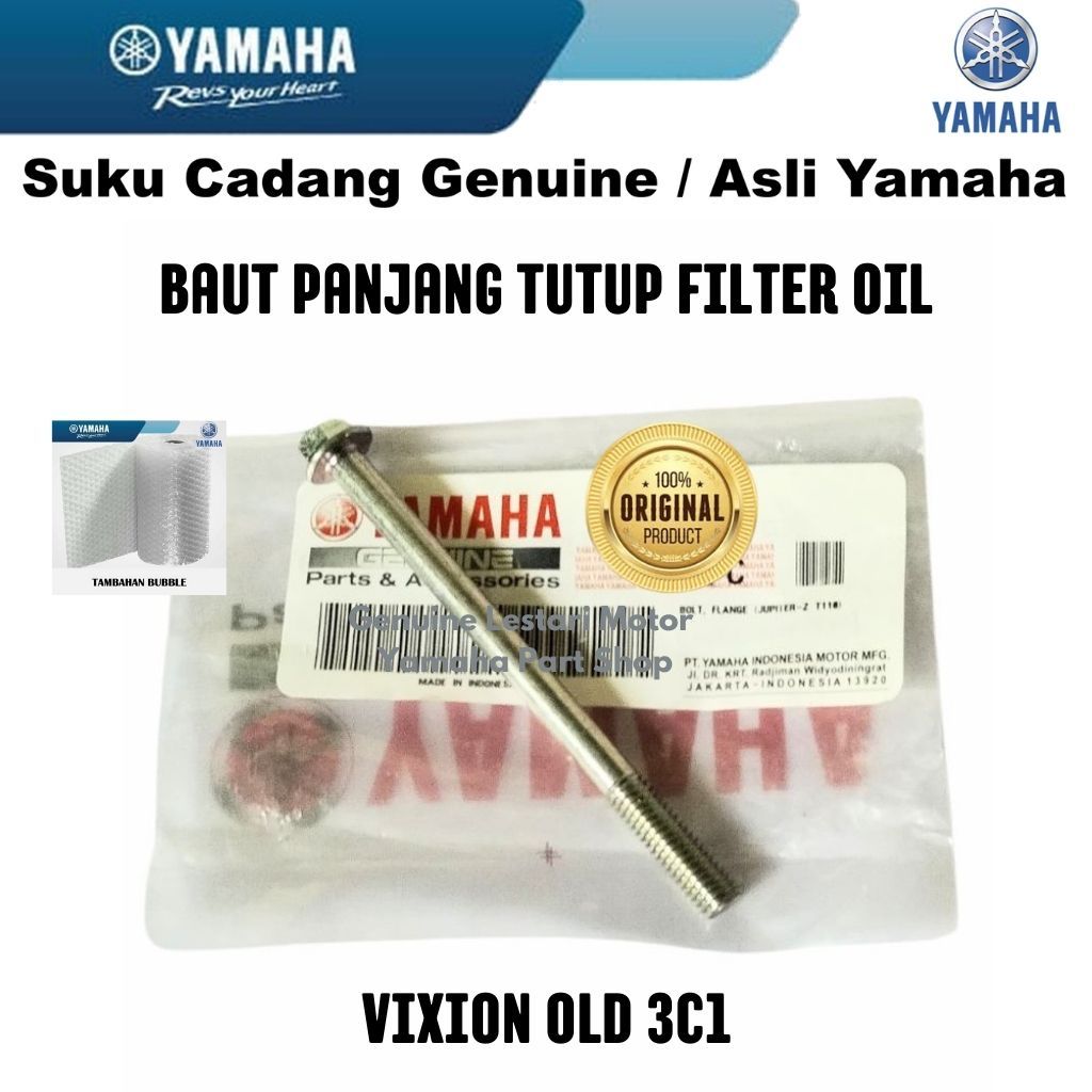 Baut Panjang Tutup Filter Oli Vixion Lama Old 3C1 Asli Original Yamaha
