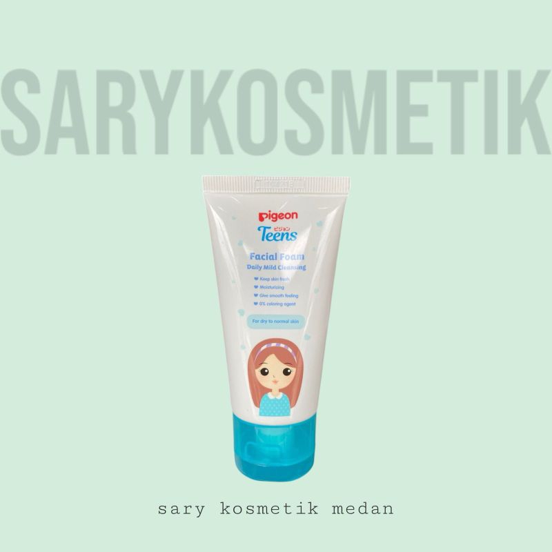 cc,ex] PIGEON teens facial foam daily mild cleansing 40 gr lembut lembab tanpa kering