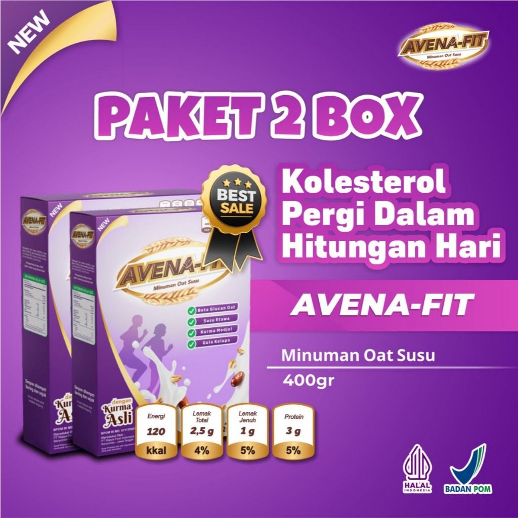 

Avena Fit Paket 2 box - Sereal Atasi Masalah Pencernaan Gerd Mual Kembung Maag Herbal Halal MUI