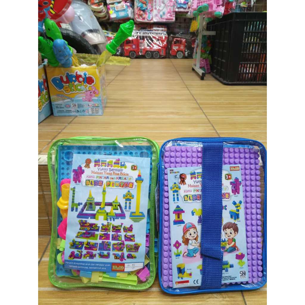 mainan anak block tas hanlo 88pcs 8288