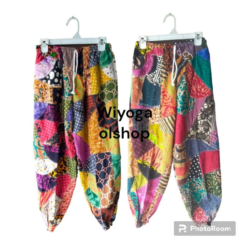 celana panjang aladin wanita pria batik perca khas jogja