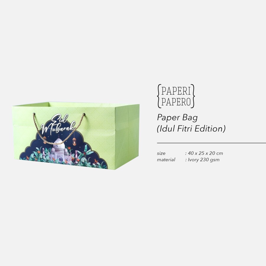 

Paper Bag Idul Fitri Eid Mubarak (40 x 25 x 20 cm) - Lebaran Ramadan (1 pc)