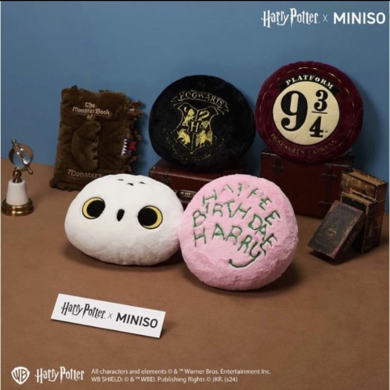 Bantal Bulat Empuk Nyaman Dipeluk - Miniso Harry Potter 16in. Round Pillow