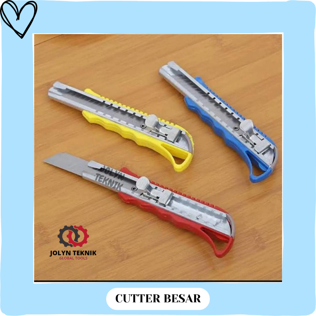 

CUTTER BESAR 16 CM PISAU PEMOTONG KERTAS + ISI CUTTER