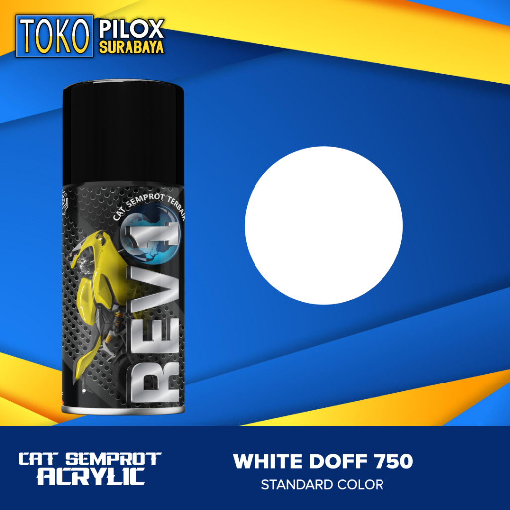 Cat Semprot Pilox Acrylic Putih Doff Dop - Revo White 750