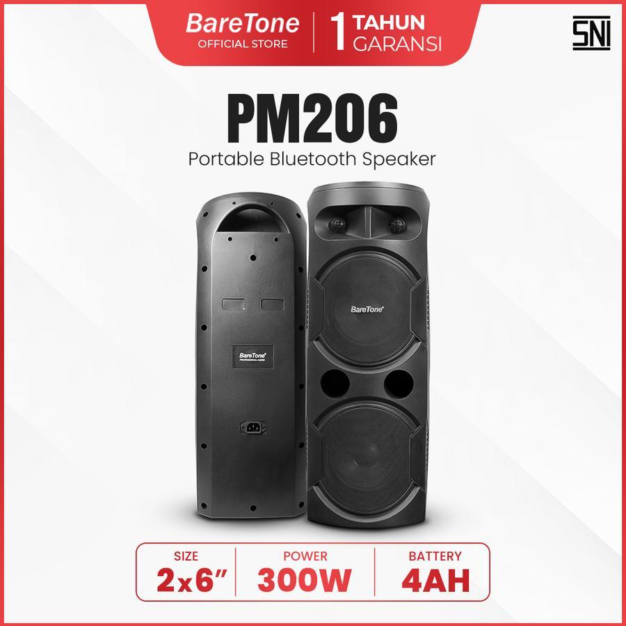 Speaker aktif Baretone 6 inch speaker portable karaoke pm206 pm 206