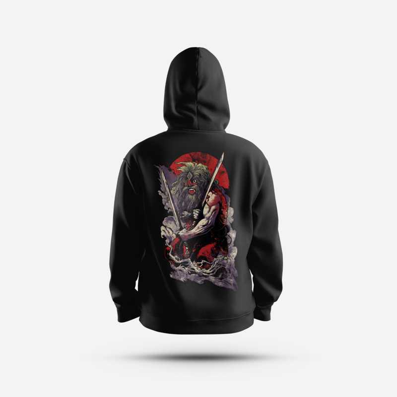 HOODIE CULTURE HERO BUJANG GANONG Wayang Jawa Pria Budaya Fleece Reog Ponorogo Kaos Distro Keren