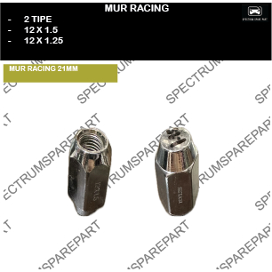 MUR RACING 21MM - MUR BAUT RODA RACING KUNCI 21 12 X 1.5 - 12 X 1.25