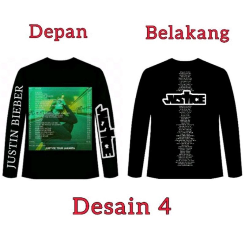 T-SHIRT JUSTICE TOUR JUSTIN BIEBER (FANMADE)