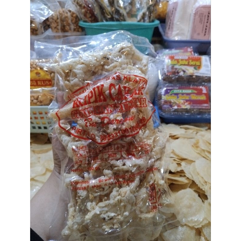 

Keripik Ceker, keripik belut, keripik paru 100gram