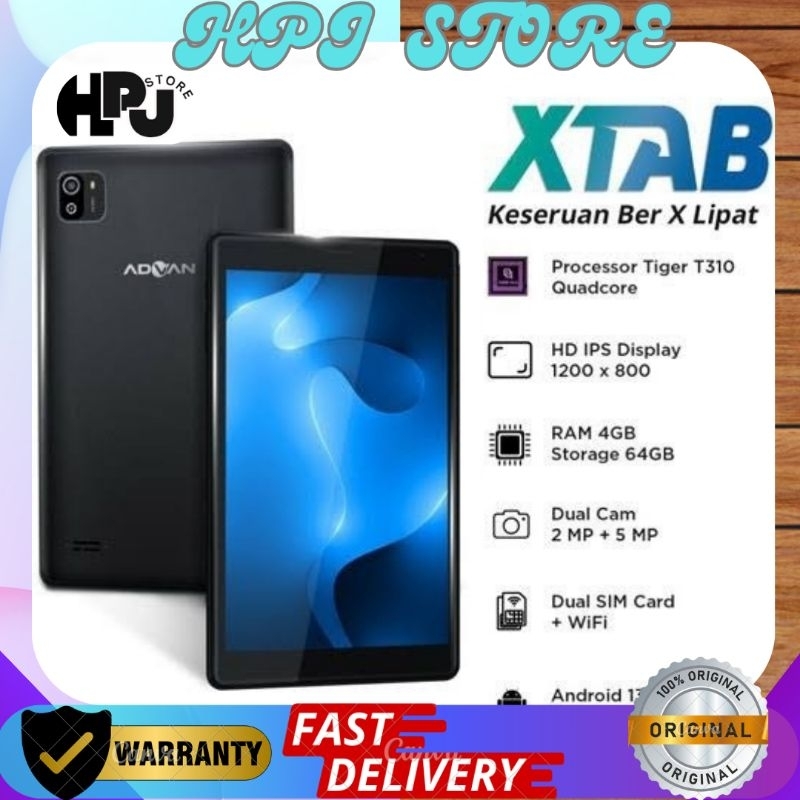 Advan Tablet Tab Advan Xtab 8in Ram 4Gb 64Gb Android 13Garansi Resmi Advan Indonesia 4/64