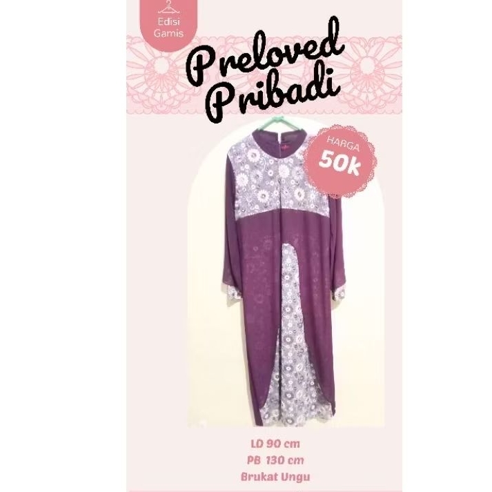 preloved gamis ungu