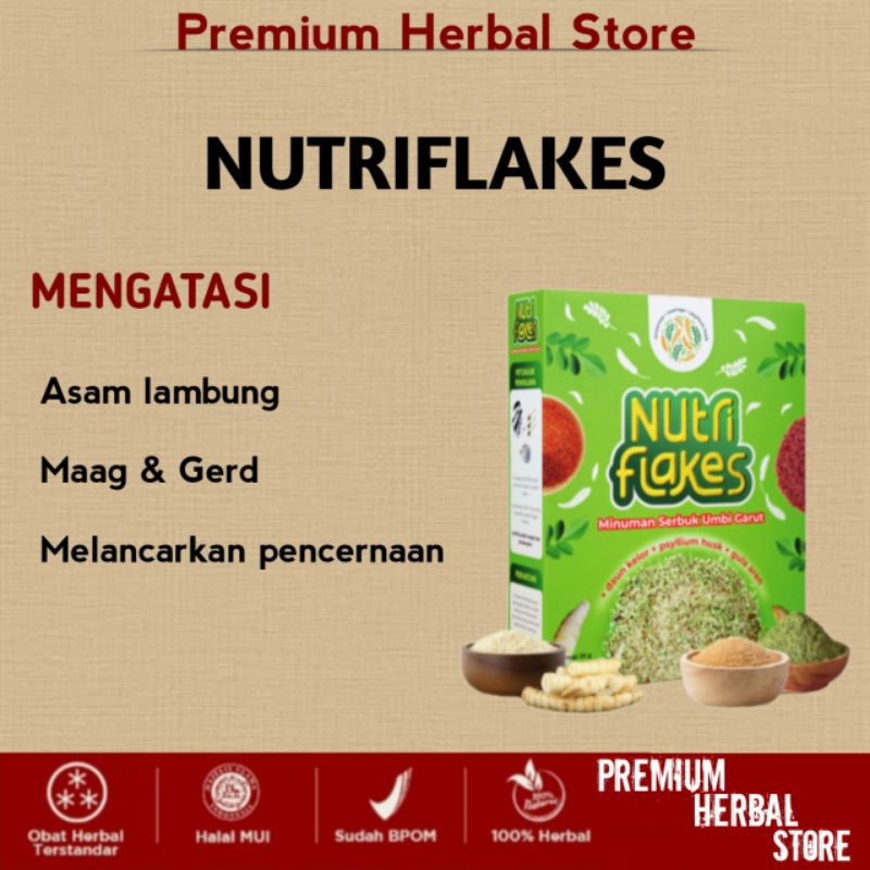 

Nutriflakes Sereal Umbi Untuk Atasi Asam Lambung Maag Gerd & Melancarkan Pencernaan