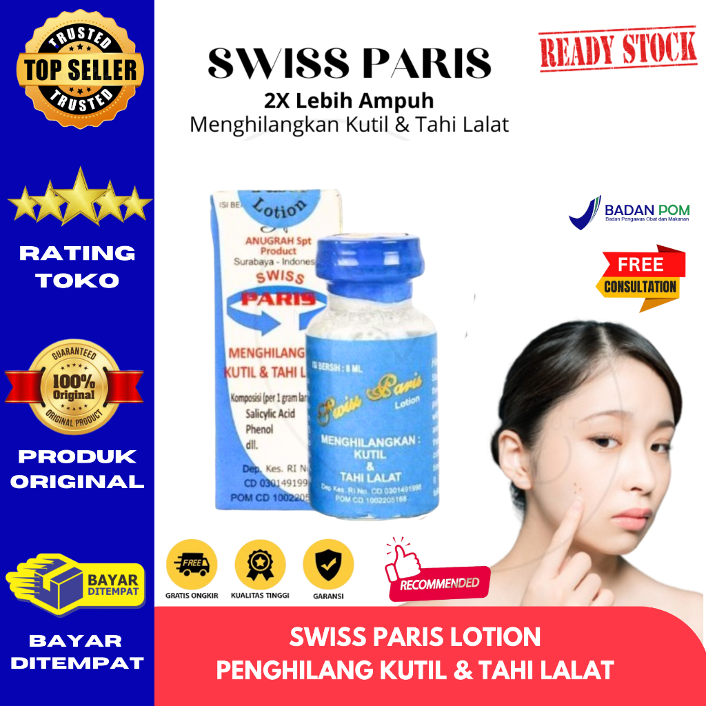 Lotion Penghilang Kutil Dan Tahi Lalat Di Wajah Secara Aman Permanen Swiss Paris Lotion Original BPO