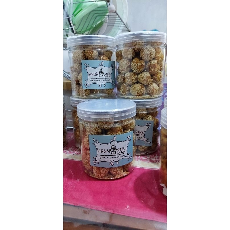 

[Ready Stock] Onde wijen Onde Ketawa Kue ciput wijen Kue Lebaran Homemade 250gram