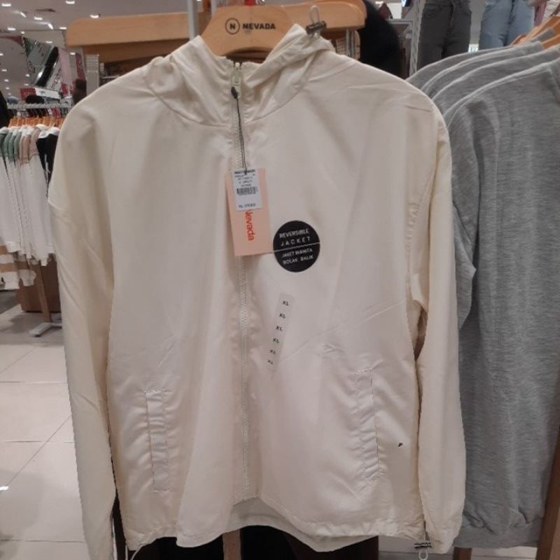 jaket wanita parasut 2 mode bolak balik olahraga joging by NEVADA