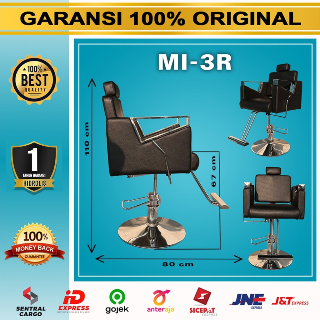 Kursi Hidrolik Barbershop MI-3R Furniture Pangkas Rambut Hidrolis Tinggi Rebah