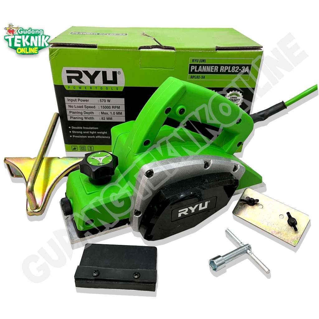 RYU Mesin Planer RYU RPL82-3A / Mesin Pasah Serut Kayu Ketam Sugu Pasah RPL82 3A Elektrik Planner RP