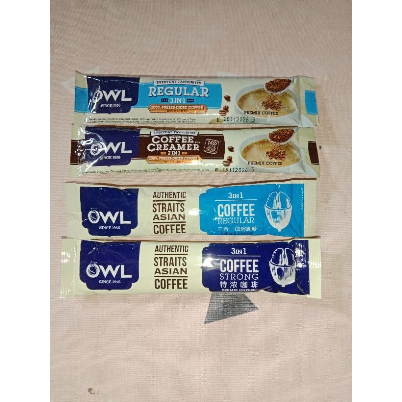 

Owl Instant Coffee Regular/Strong/Coffee Creamer Eceran