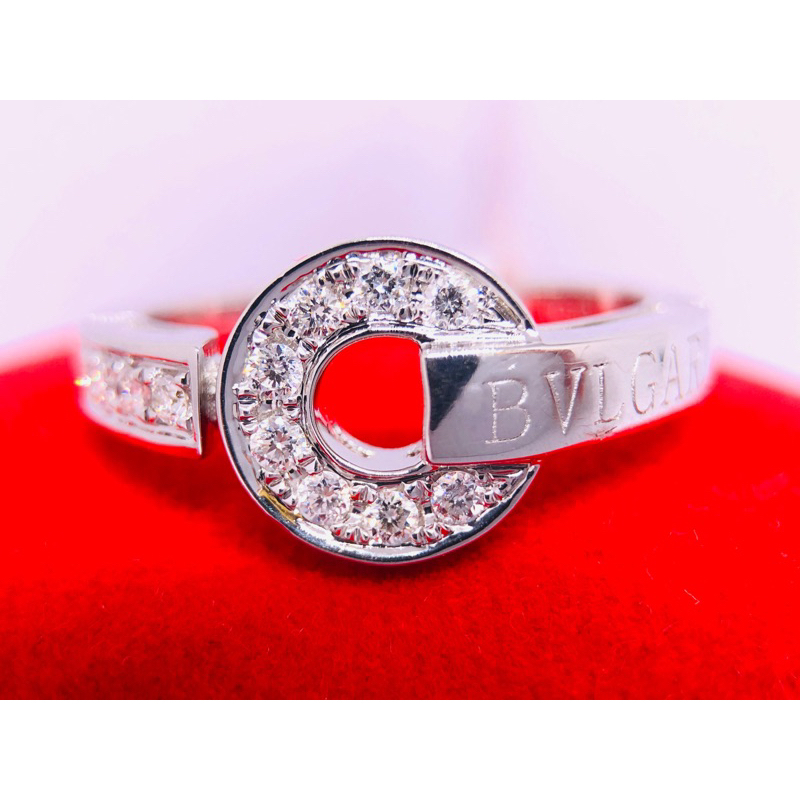 Cincin Berlian BVL Emas putih 18K/750