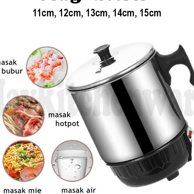 KP8 Teko Listrik Pemanas Air Stainless Steel Low Watt Mug Elektrik Gelas Electric Kettle Heating Cup