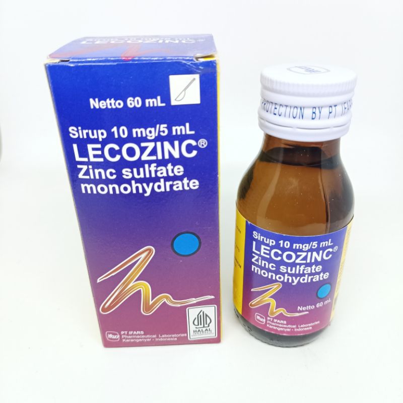 LECOZINC SIRUP 60ML / ZINC SULFATE / ZINK / SUPLEMEN KESEHATAN DAN DIARE ANAK