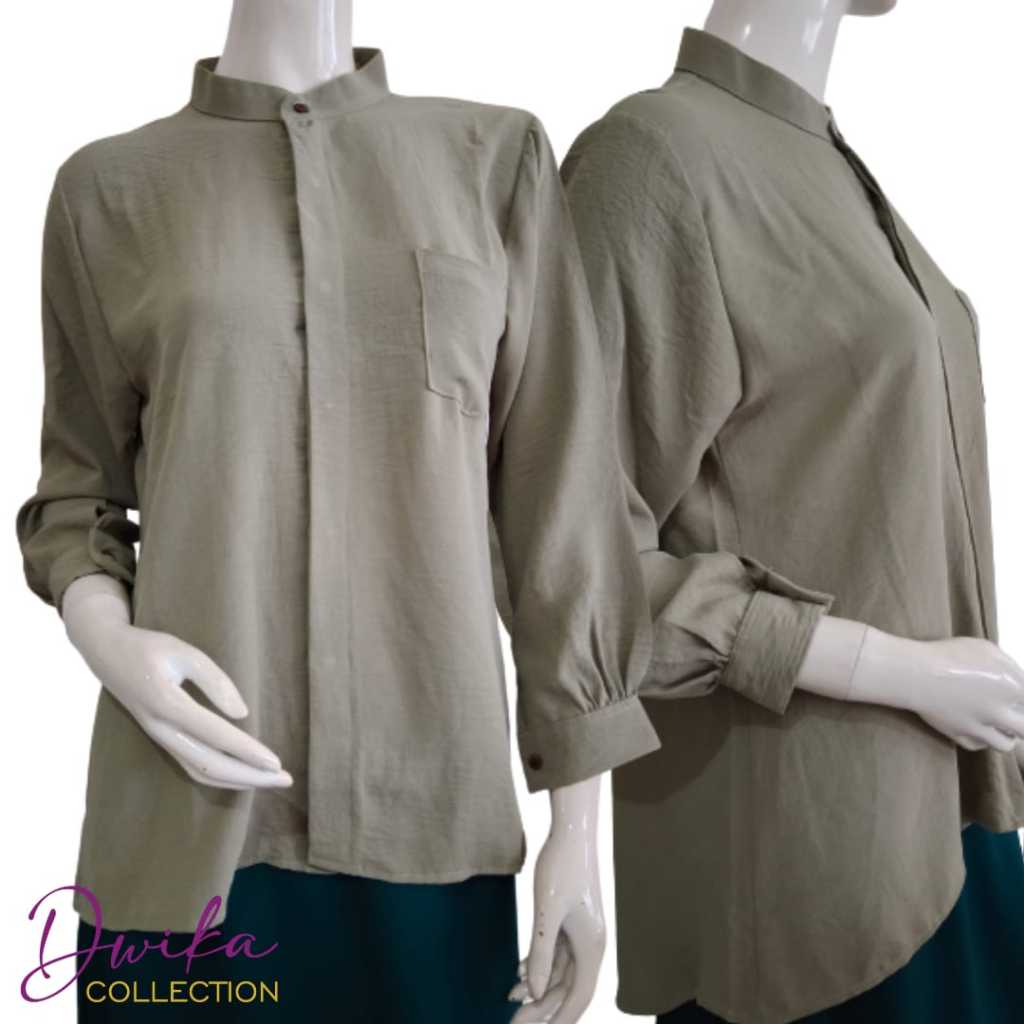 ATASAN TUNIK BLOUSE WANITA POLOS CRINKLE