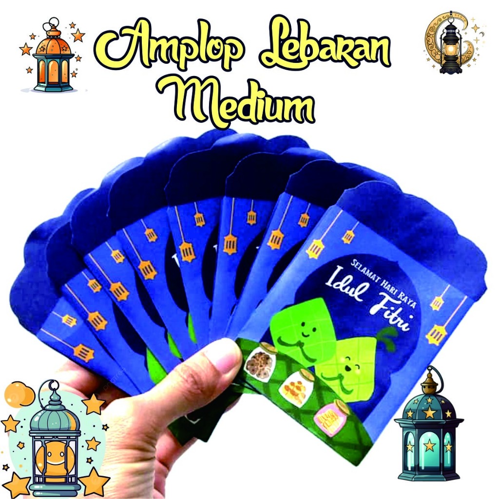 

8 pcs AMPLOP LEBARAN MEDIUM siap pakai